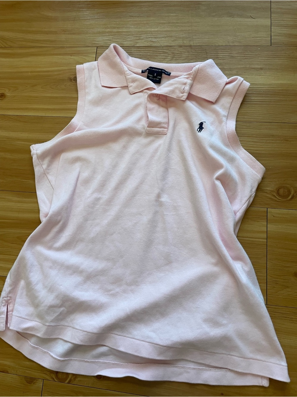 Polo by Ralph Lauren Light Pink Girls' Sleeveless Polo Top